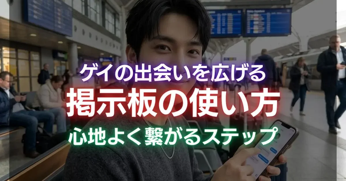 ゲイの出会いを広げる掲示板の使い方。焦らず、心地よく繋がるステップ
